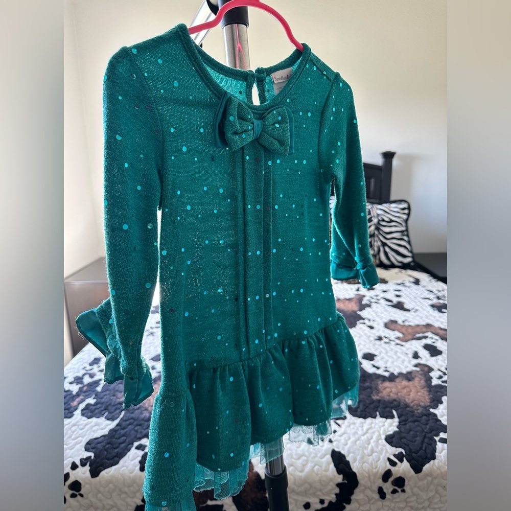 Shimmering Green Holiday Sweater